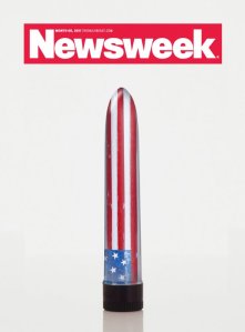 Rejected Newsweek Cover with American Flag Vibrator